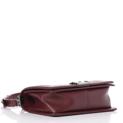 Chanel Calfskin Horizontal Quilted Medium Boy Flap Burgundy 4 of 8