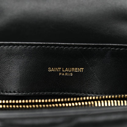 Saint Laurent Calfskin Y Quilted Monogram Small Loulou Chain Satchel Black 6 of 10
