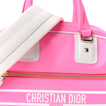 Christian Dior Calfskin Small Dior Vibe Zip Bowling Bag Pink Multicolor 7 of 9