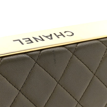 Chanel Lambskin Quilted Trendy CC Wallet On Chain WOC Green 12 of 17