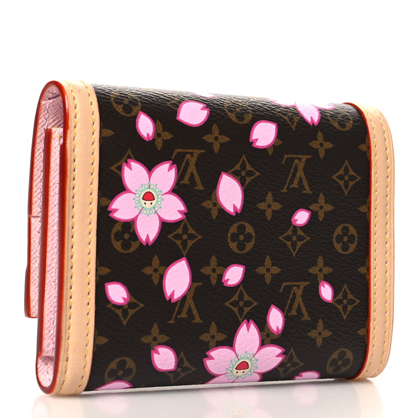 LV X TM Monogram Cherry Blossom Victorine Wallet Sakura Brown
