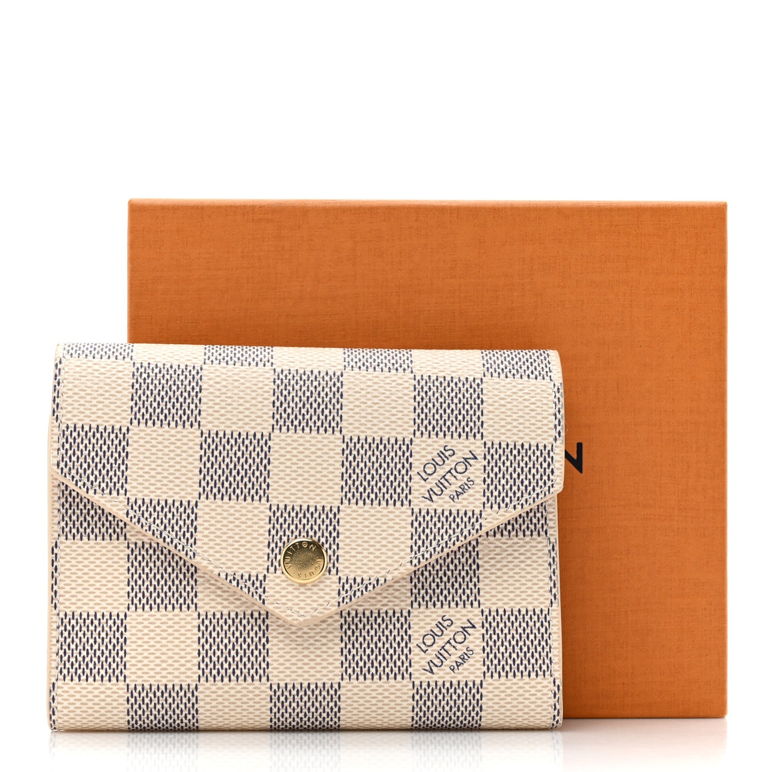 Louis Vuitton Damier Azur Victorine Wallet Rose Ballerine 9 of 9