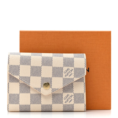 Louis Vuitton Damier Azur Victorine Wallet Rose Ballerine 9 of 9