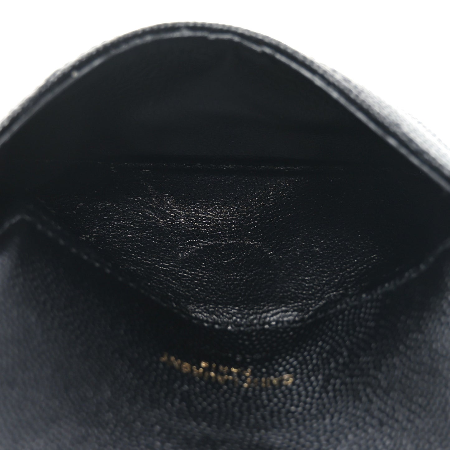 Grain De Poudre Matelasse Chevron Monogram Compact Wallet Black