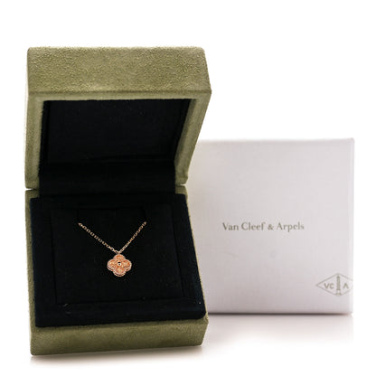 Van Cleef & Arpels 18K Rose Gold Sweet Alhambra Pendant Necklace 7 of 7