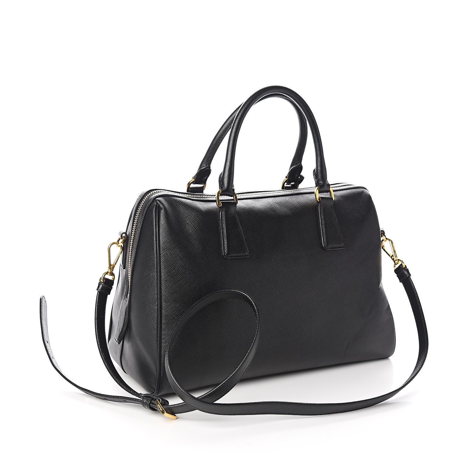 Prada Saffiano Lux Bowler Black 2 of 10