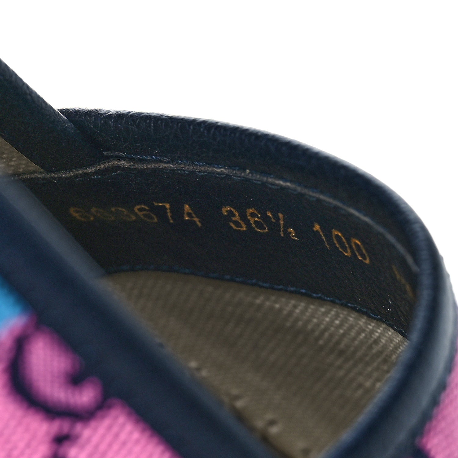 Gucci Monogram Multicolor Womens Espadrilles 36.5 Blue Rainbow Blue 10 of 11