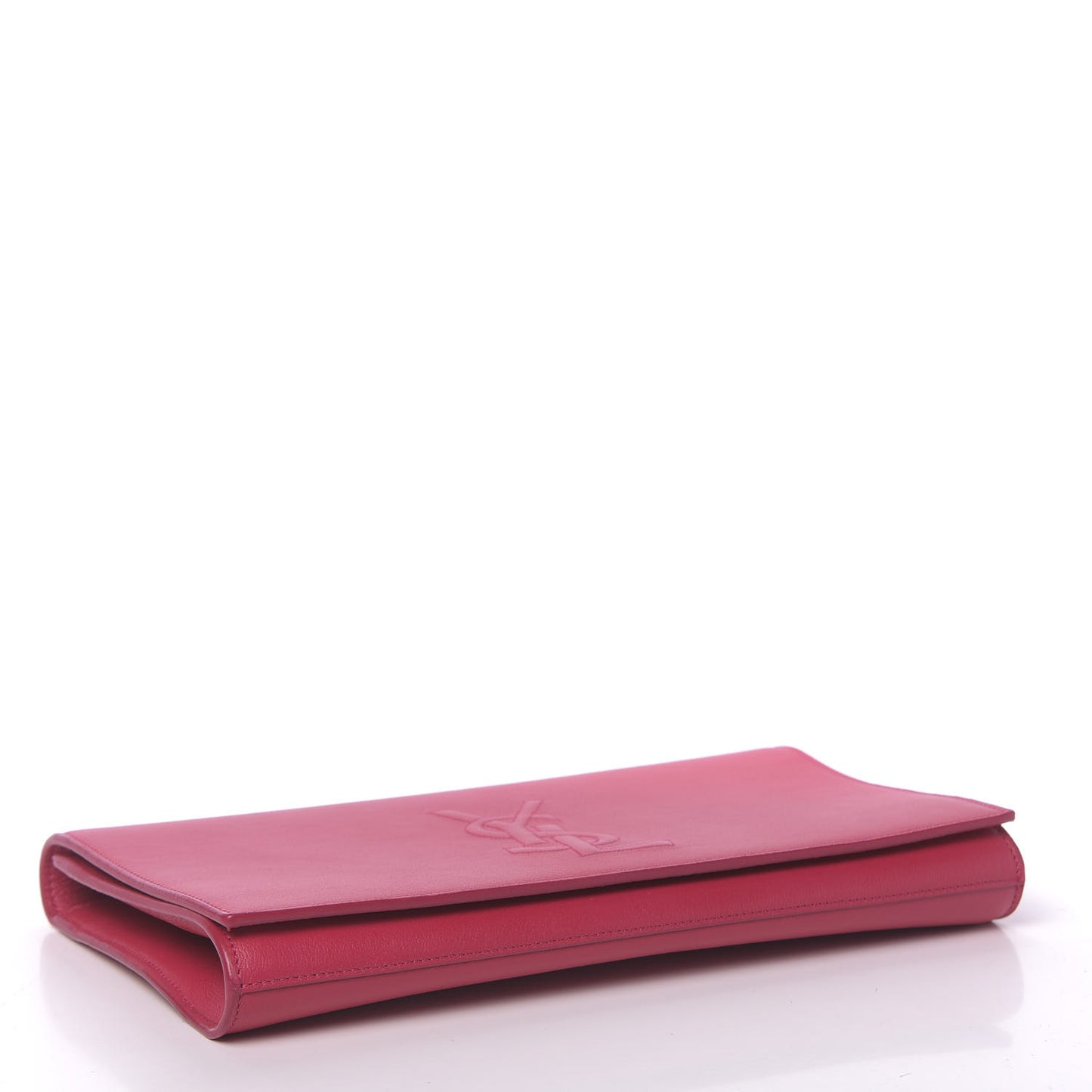 Calfskin Monogram Large Belle De Jour Clutch Lipstick Fuchsia