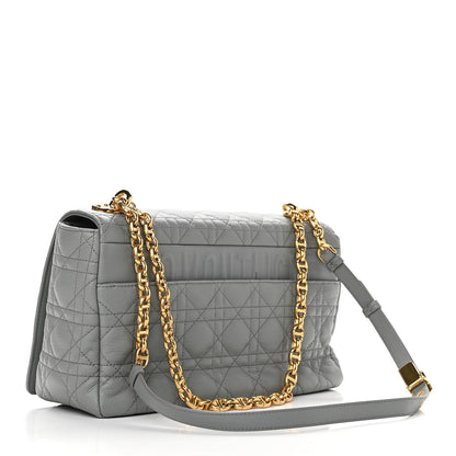 Christian Dior Lambskin Cannage Large Caro Bag Grey 3 of 10