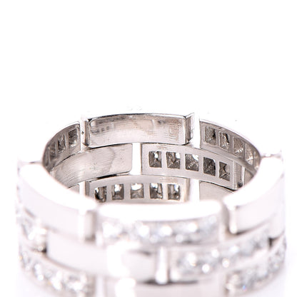 Cartier 18K White Gold Diamond Maillon Panthere Ring 53 6.25 4 of 5