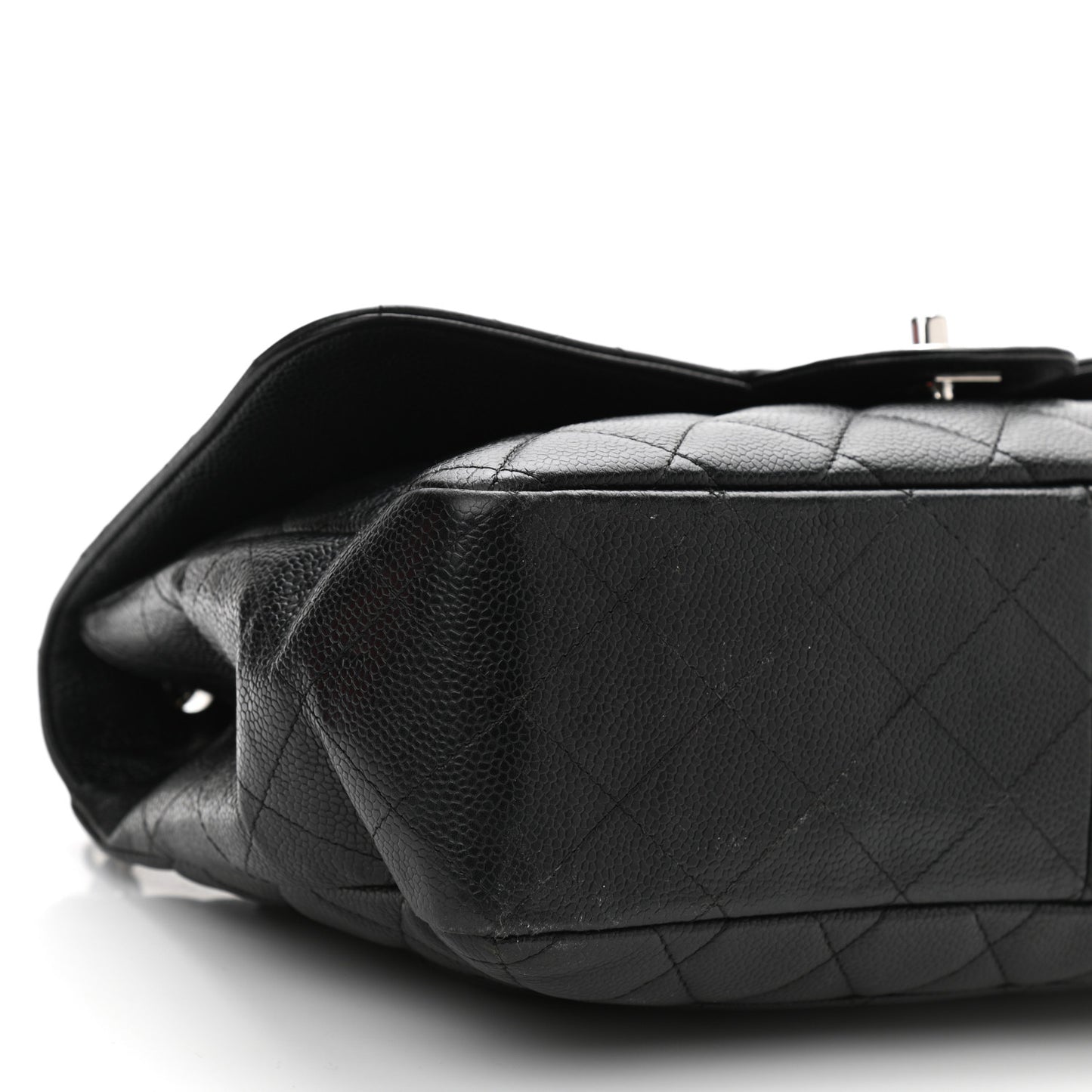 Caviar Quilted Jumbo Single Flap Black