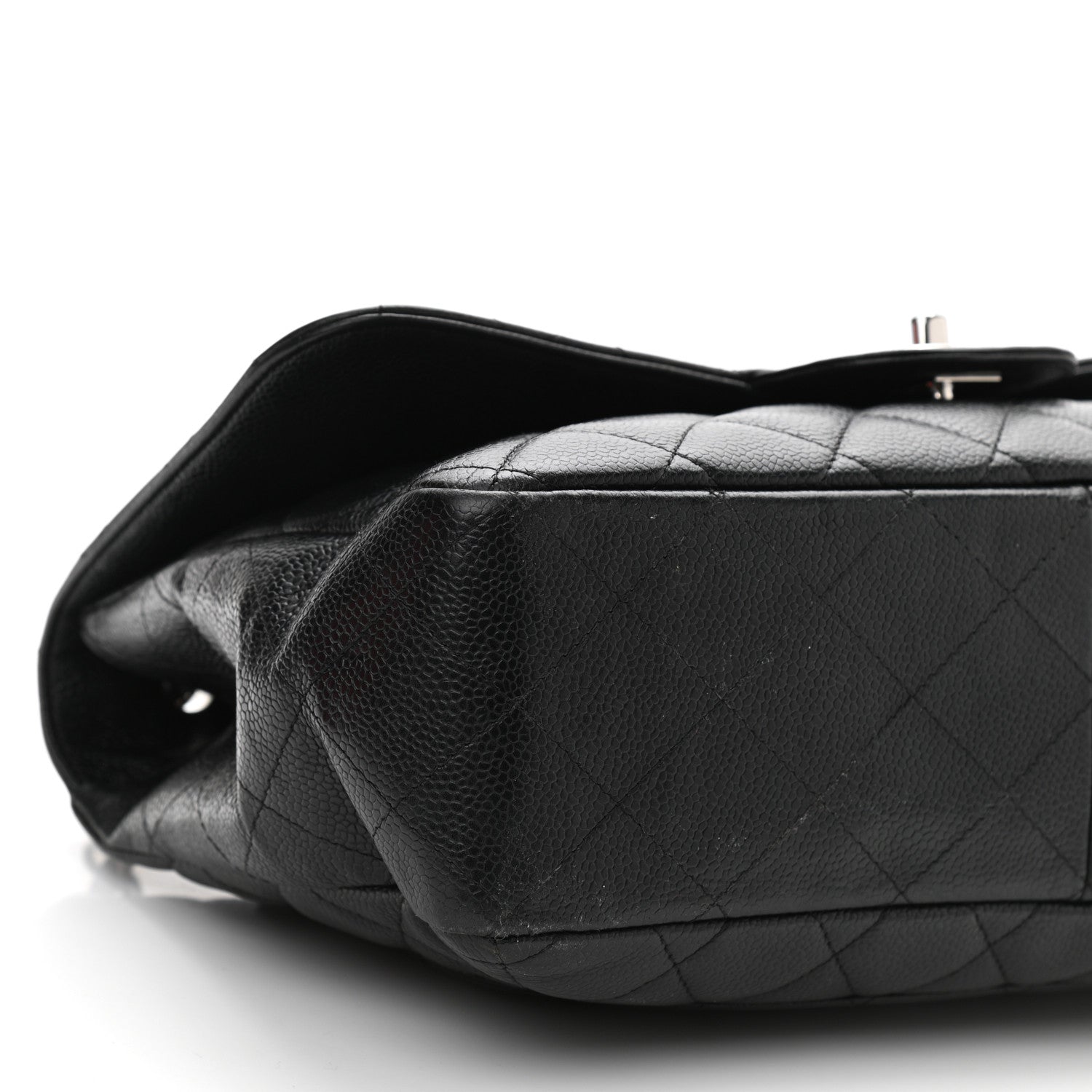 Chanel Caviar Quilted Jumbo Single Flap Black 9 of 11
