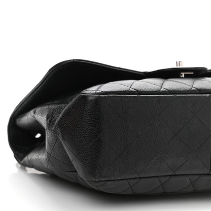 Chanel Caviar Quilted Jumbo Single Flap Black 9 of 11