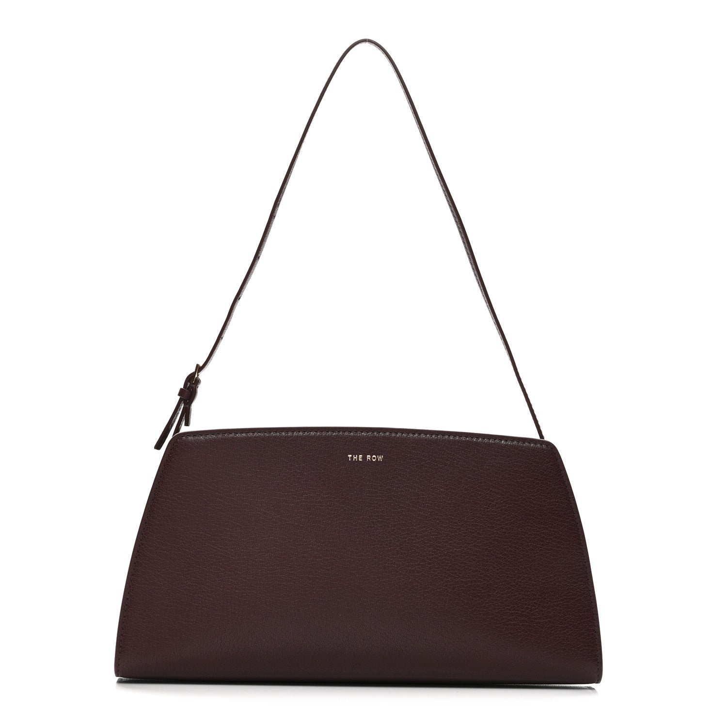 The Row Saddle Calfskin Dalia Baguette Shoulder Bag Raisin 1 of 9