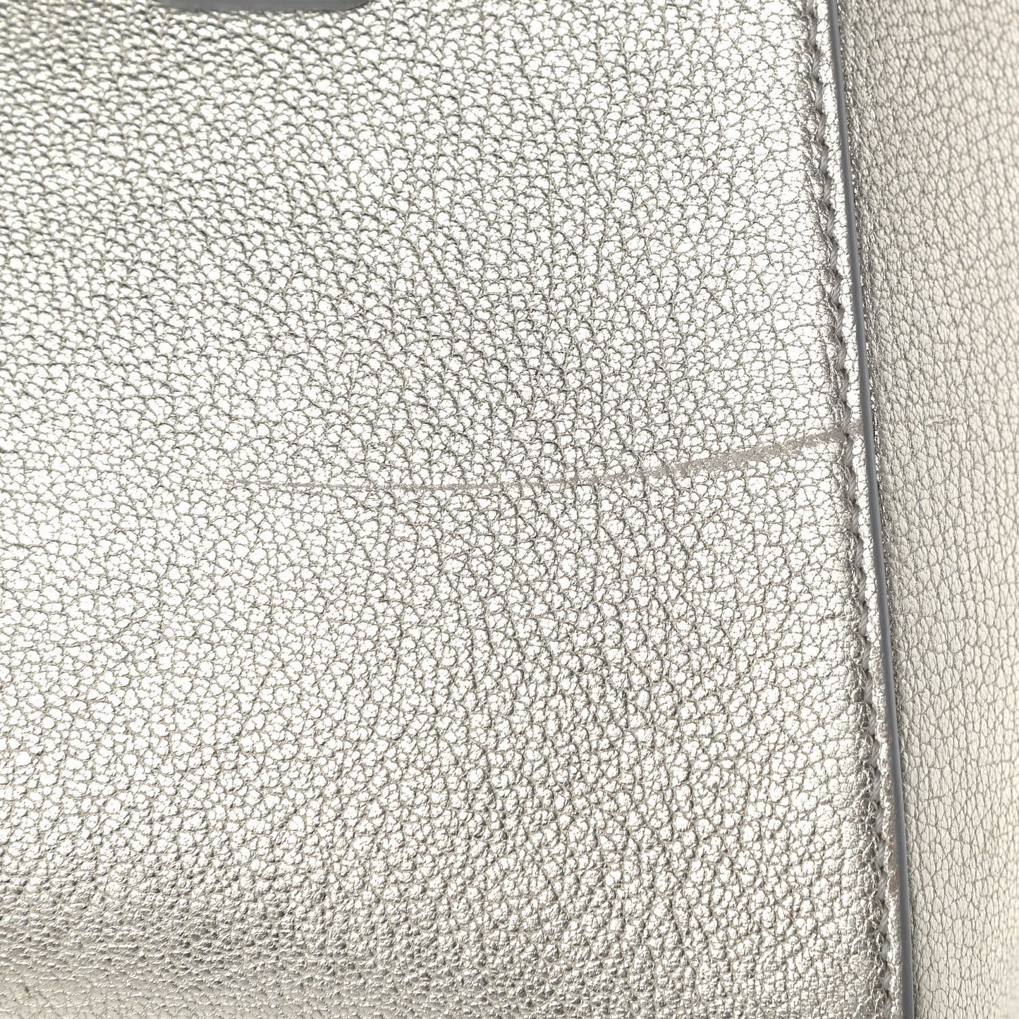Metallic Sugar Goatskin Small Antigona Silver