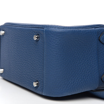 Hermes Taurillon Clemence Mini Lindy 20 Deep Bleu 8 of 9