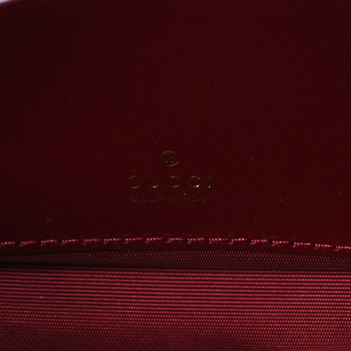 Shiny Calfskin Small Bamboo Night Bag Rosso Ancora