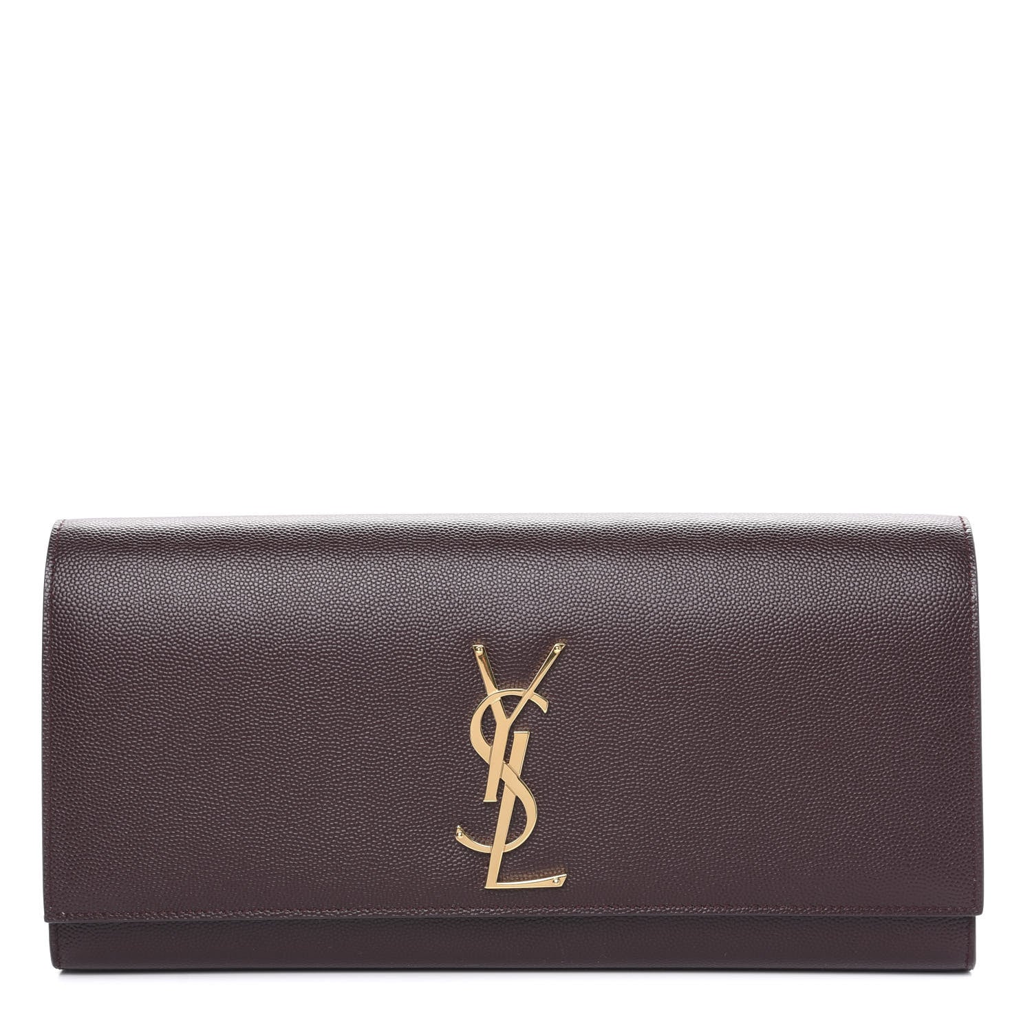 Saint Laurent Grain De Poudre Classic Monogram Cassandre Clutch Amaranto 1 of 9
