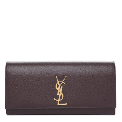 Saint Laurent Grain De Poudre Classic Monogram Cassandre Clutch Amaranto 1 of 9