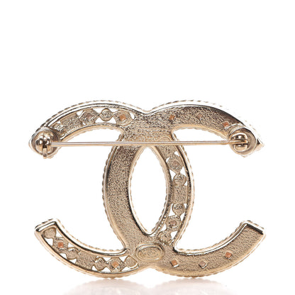 Chanel Resin Pearl CC Brooch Gold 3 of 5