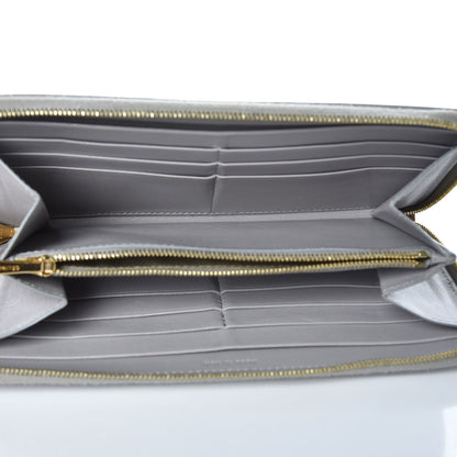 Celine Lambskin Large Zip Around Multifunction Wallet Grey 5 of 14