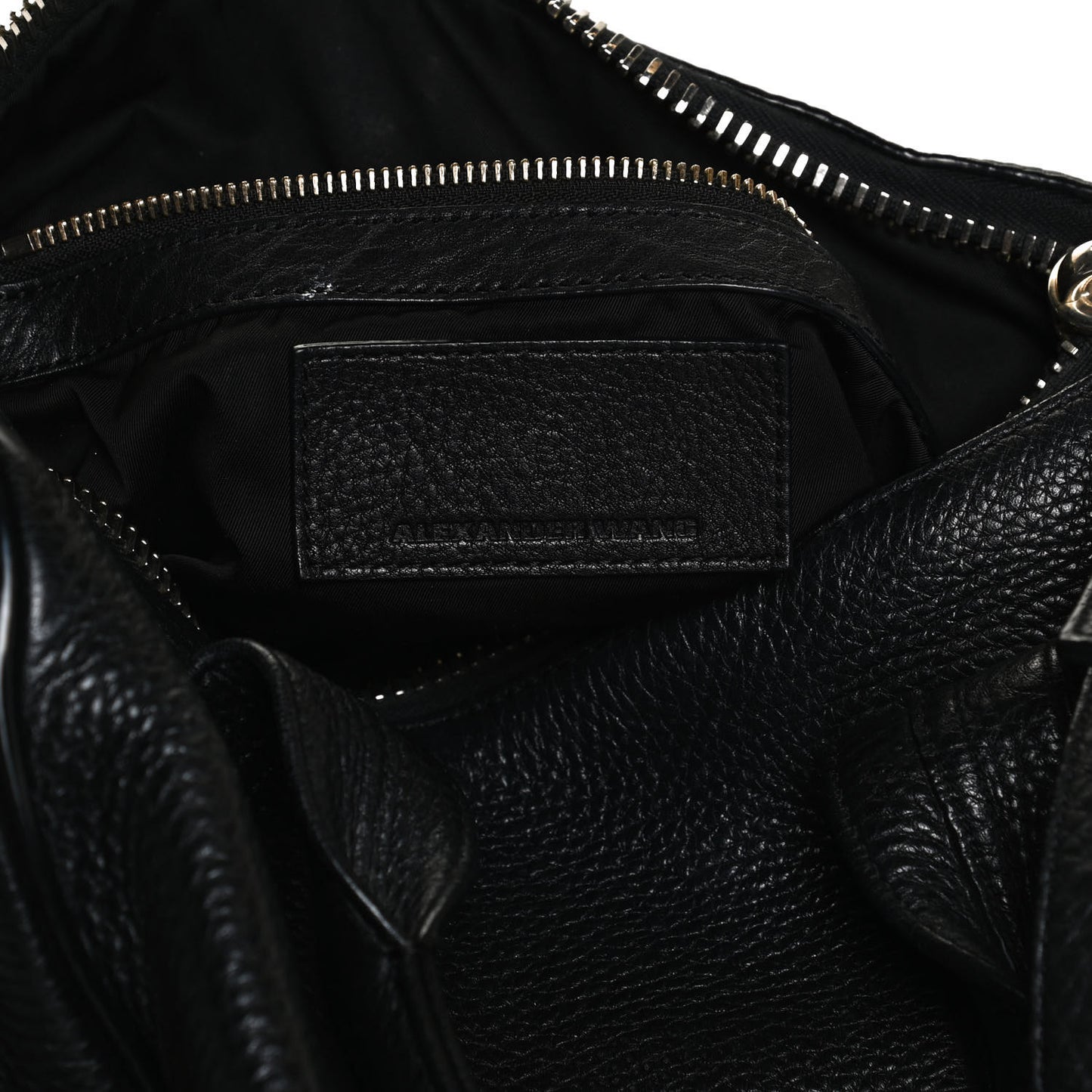 Pebbled Lambskin Rocco Black Pale Gold Hardware