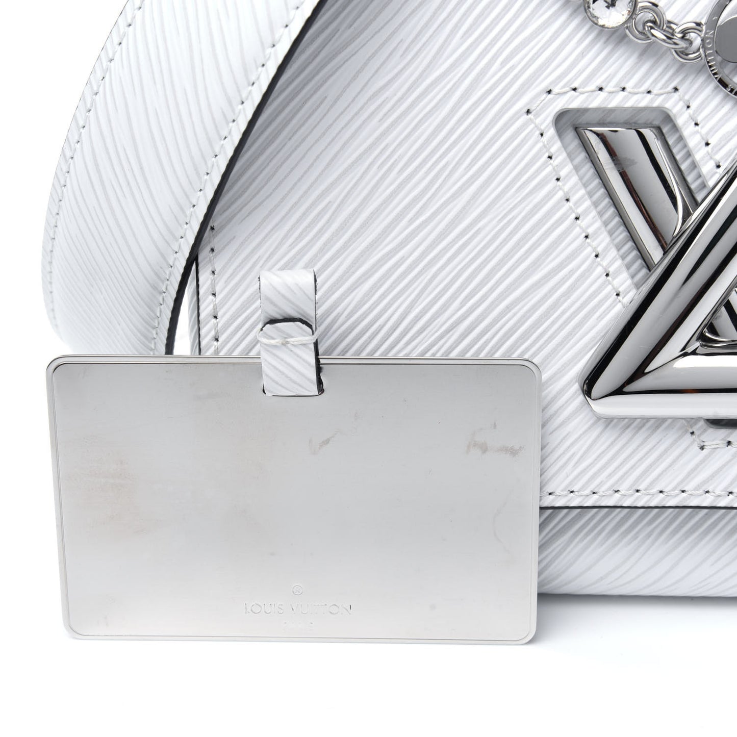 Epi Flower Jewels Twist Shoulder Bag PM White