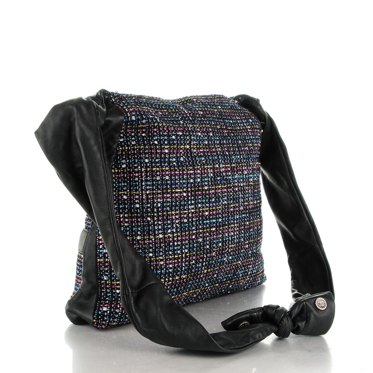 Tweed Lambskin Large Girl Bag Navy