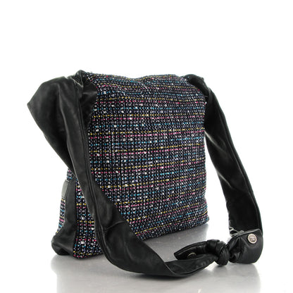 Chanel Tweed Lambskin Large Girl Bag Navy 3 of 7