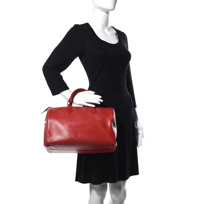 Louis Vuitton Epi Speedy 30 Rouge 2 of 24