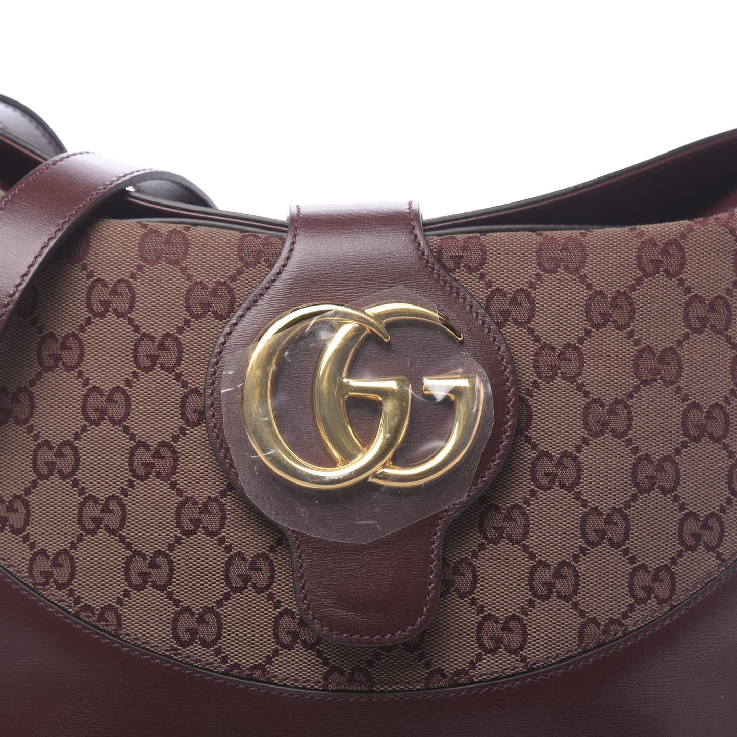 GG Monogram Calfskin Medium Arli Shoulder Bag Sahara Rubino Chardonnay