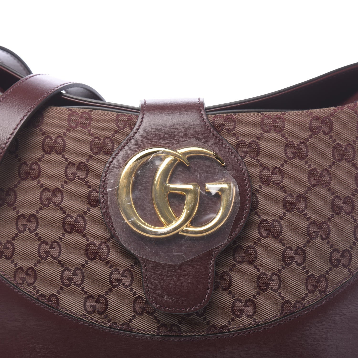 Gucci GG Monogram Calfskin Medium Arli Shoulder Bag Sahara Rubino Chardonnay 8 of 10