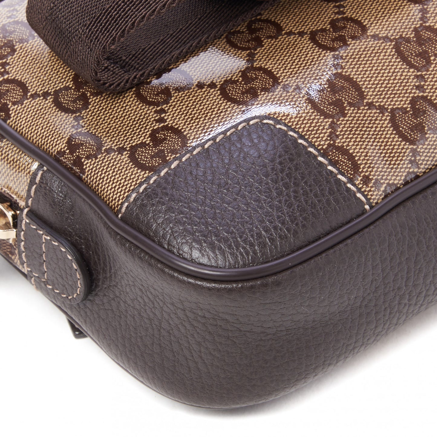 Crystal Monogram Belt Bag Brown