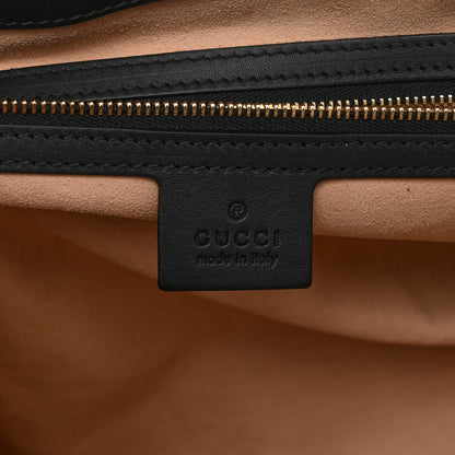 Gucci GG Supreme Monogram Bees Medium Padlock Tote Beige Oro Black 6 of 11