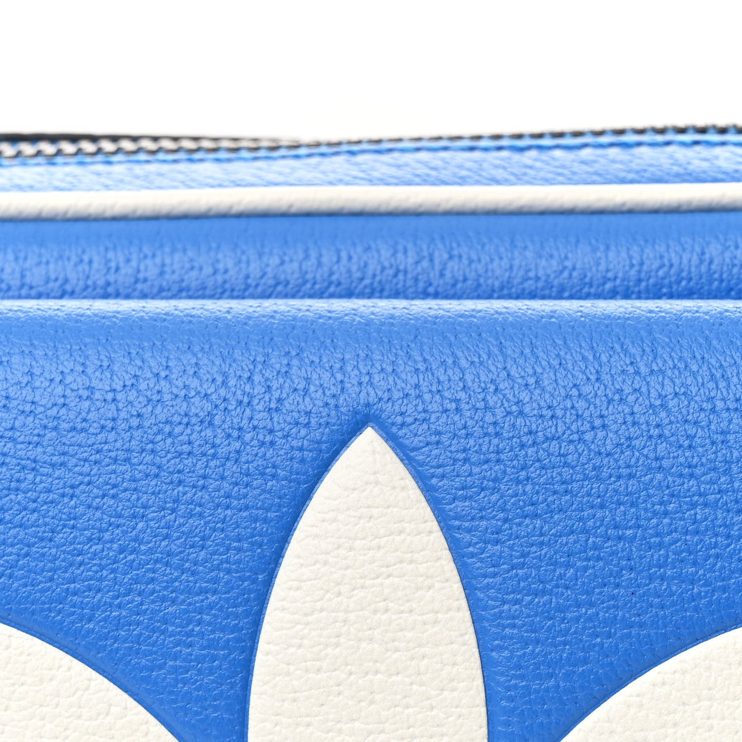 X ADIDAS Textured Dollar Calfskin Belt Bag Blue