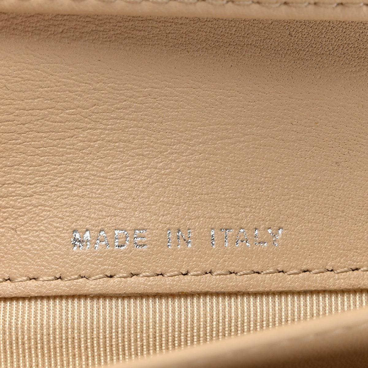 Caviar Quilted CC French Wallet Light Beige