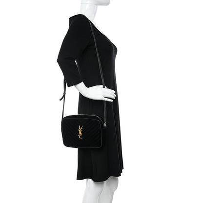 Saint Laurent Velvet Matelasse Monogram Lou Camera Bag Black 2 of 13