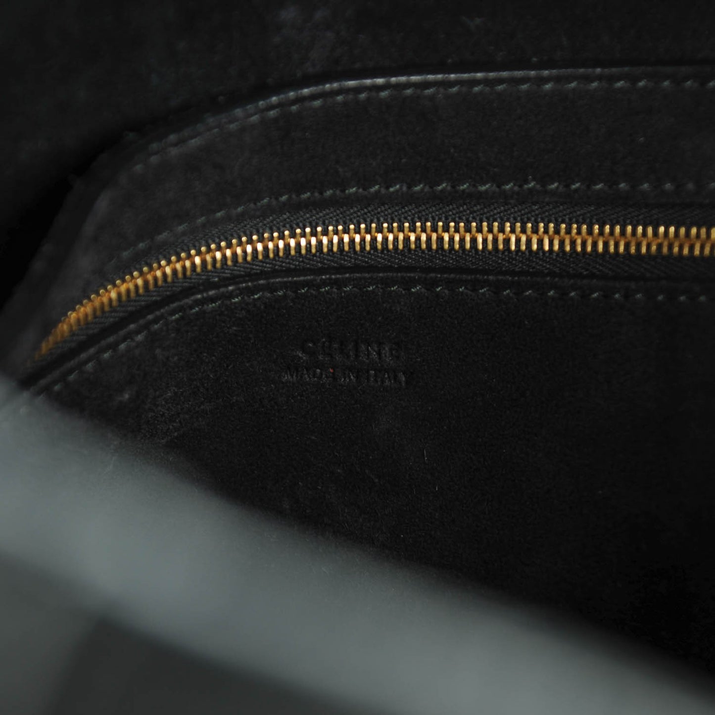 Goatskin Sangle Bucket Bag Black