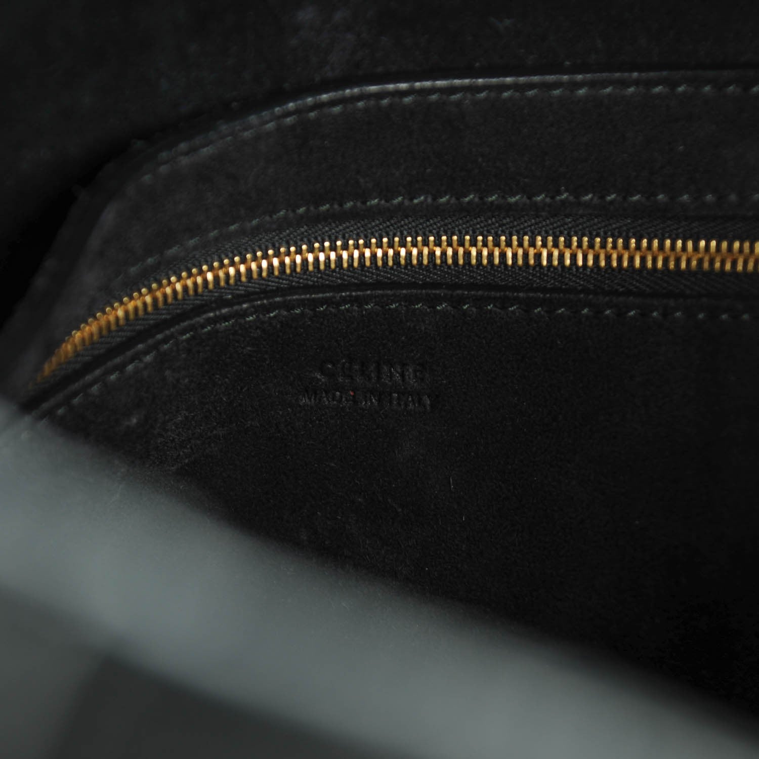 Celine Goatskin Sangle Bucket Bag Black 6 of 6