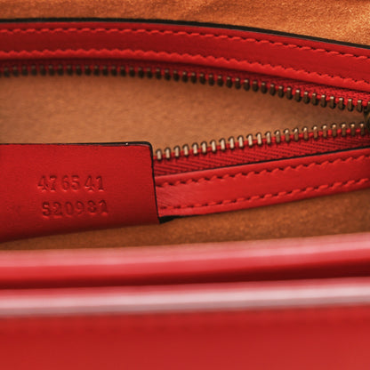 Gucci Calfskin Sylvie Web Small Queen Margaret Top Handle Bag Blue Agata Hibiscus Red Mystic White Sugar Pink 7 of 11