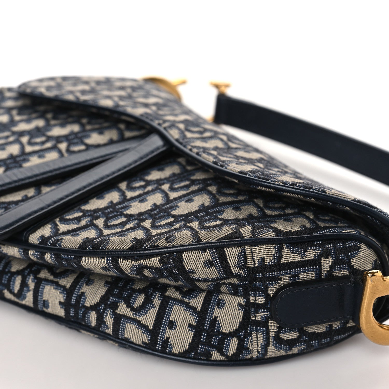 Christian Dior CHRISTIAN DIOR Oblique Saddle Bag Blue 9 of 9