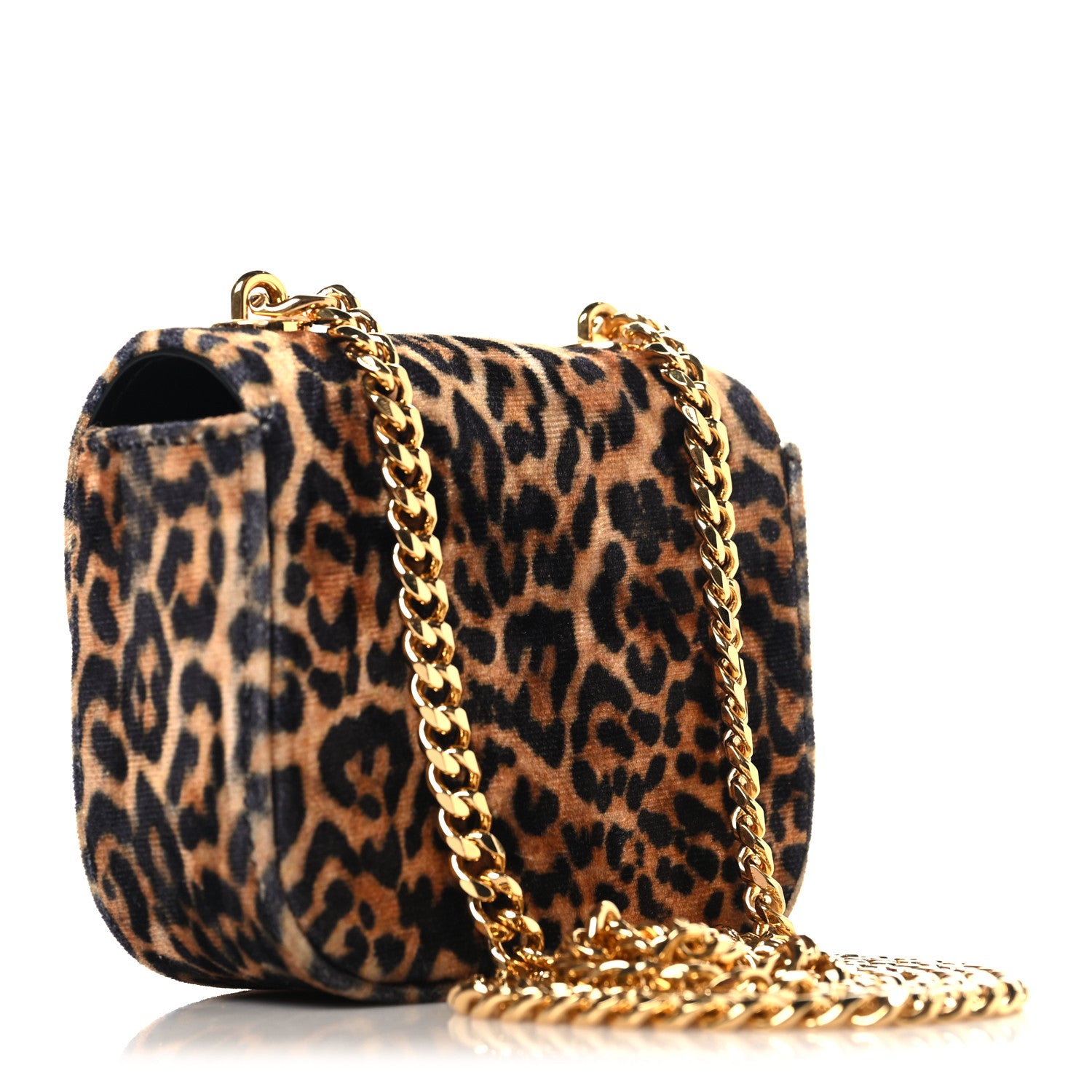 Celine Velvet Leopard Print Mini Triomphe Multicolor 1878761