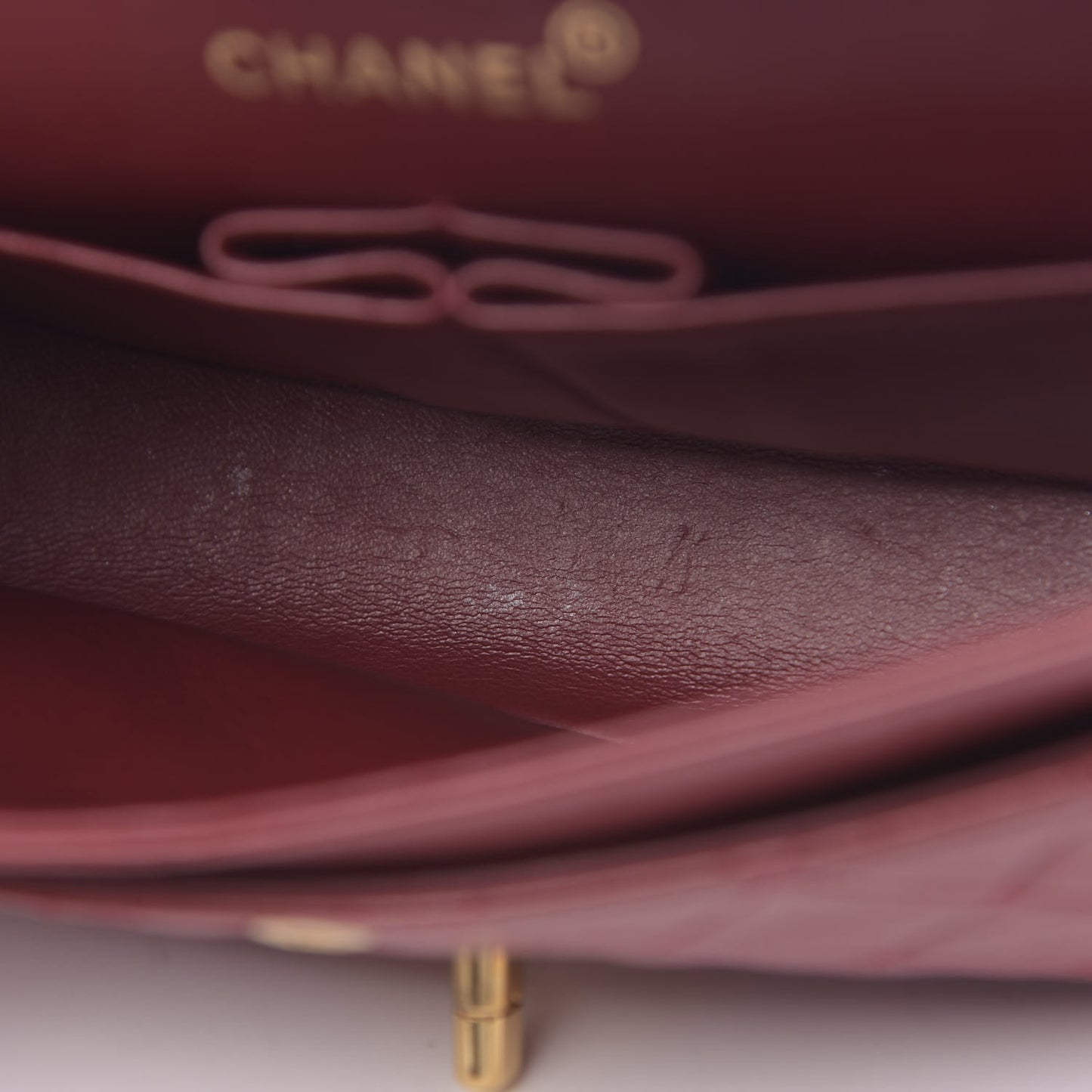 Lambskin Quilted Small Double Flap Red