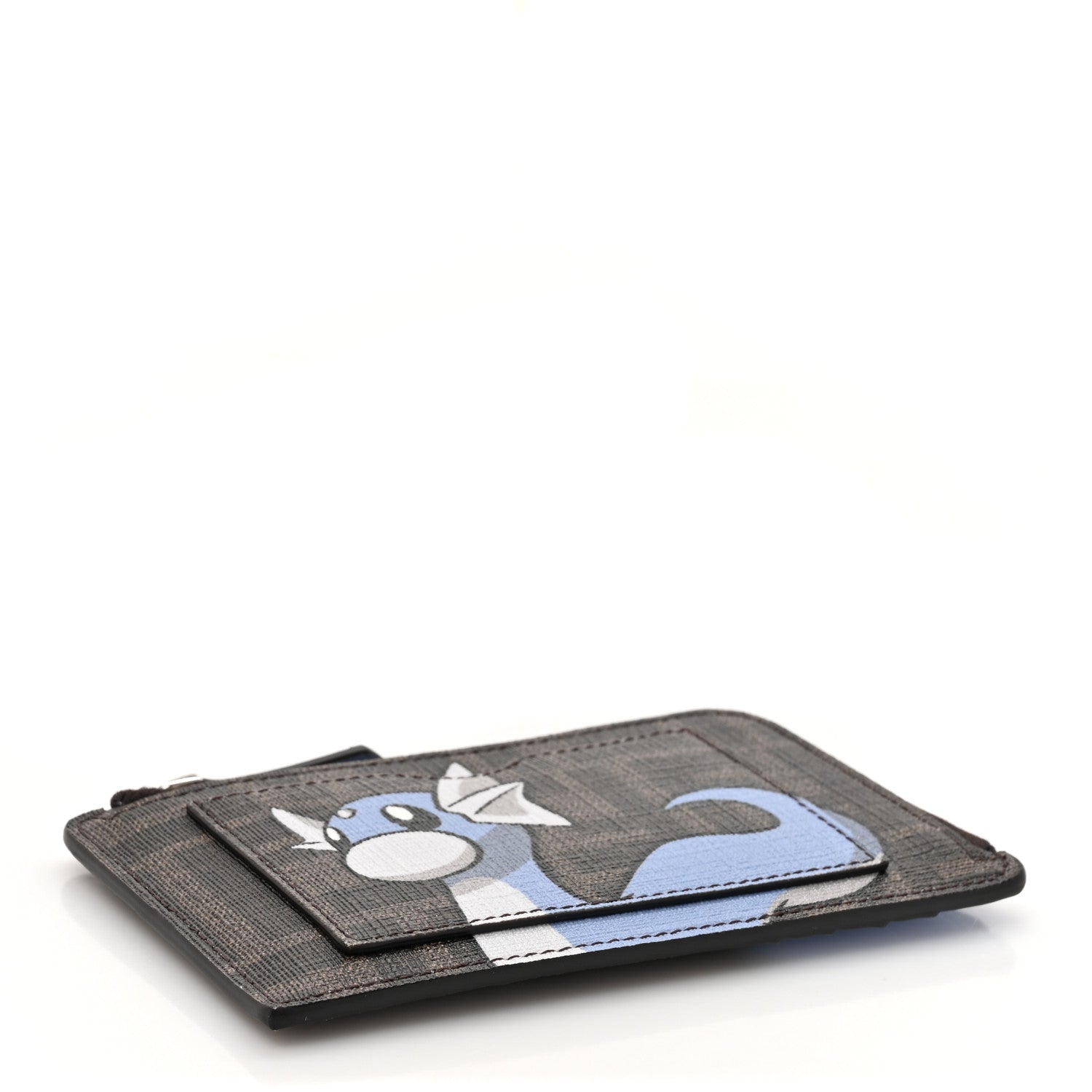 Fendi X FRGMT X POKEMON Glazed Fabric FF 1974 Pokemon Card Case Tobacco Moro Blue 5 of 9