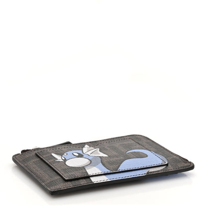 Fendi X FRGMT X POKEMON Glazed Fabric FF 1974 Pokemon Card Case Tobacco Moro Blue 5 of 9