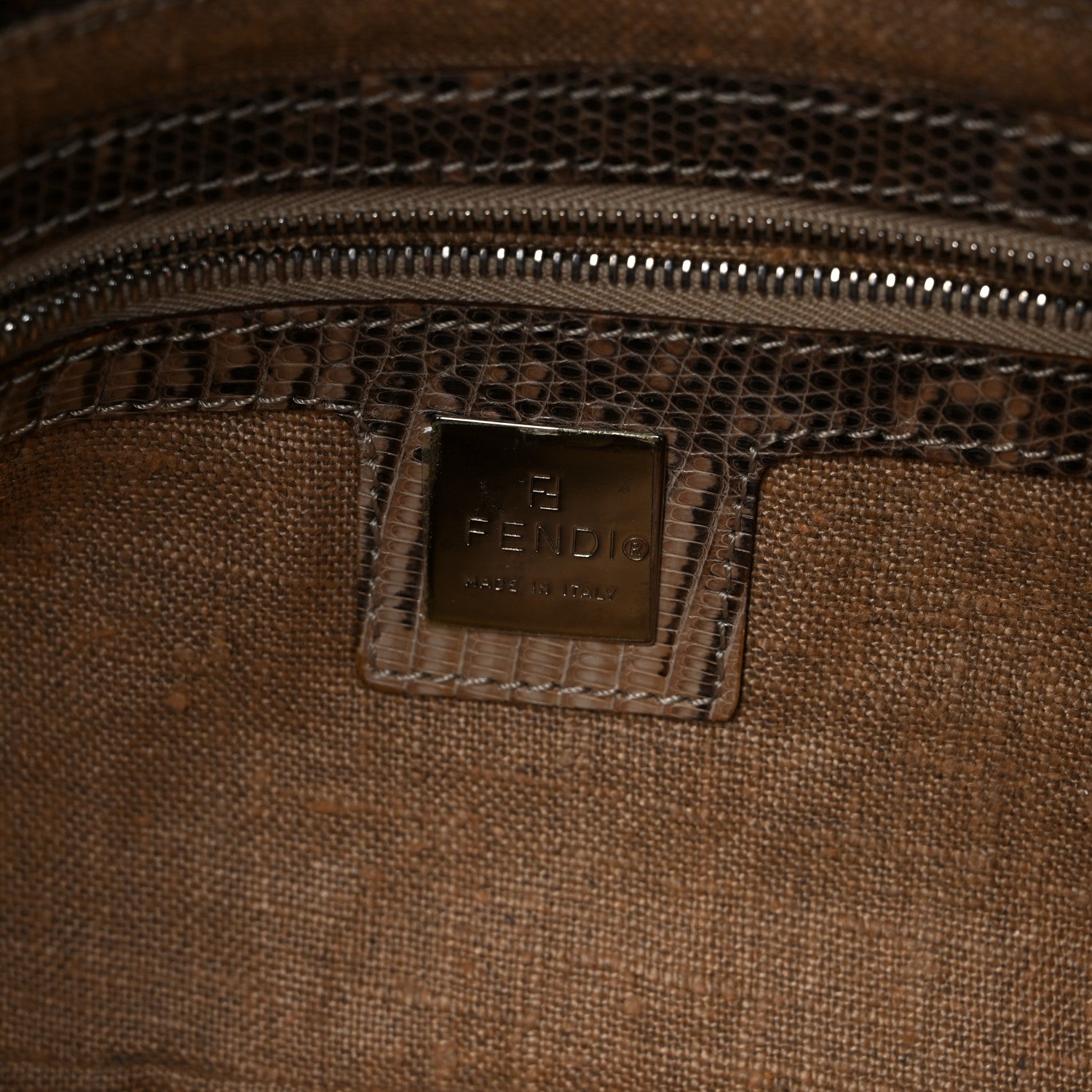 Fendi Elaphe Mirror Specchietti Embroidered Baguette Multicolor 6 of 8