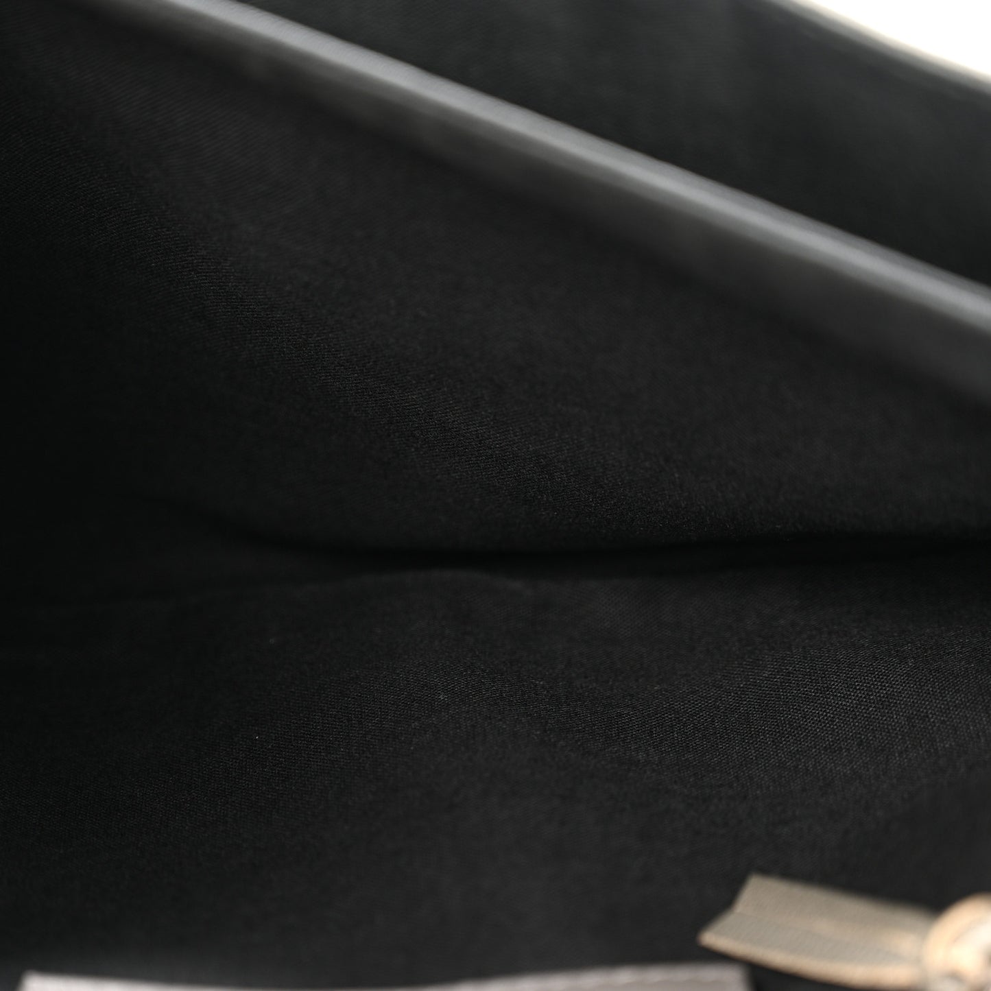 Chevre Silver Metallic Edge Hardware Envelope Clutch Gris Acier