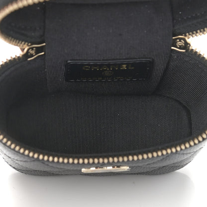 Chanel Caviar Quilted Small Handle With Care Vanity Case With Chain Black 5 of 9