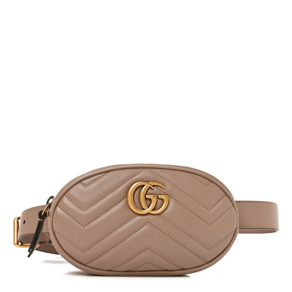 Gucci Calfskin Matelasse GG Marmont Belt Bag 75 30 Porcelain Rose 1 of 11