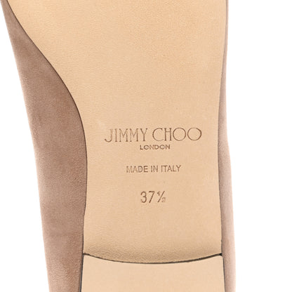 Jimmy Choo Suede Romy Flats 37.5 Ballet Pink 6 of 8